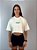 Cropped Oversized Off-White Hard Work - Imagem 1
