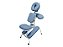 Cadeira para Quick Massage / Shiatsu Azul Claro com Estrutura Branca - Legno - Imagem 1