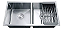 Cuba Dupla Inox Quadrada Cozinha Pia Gourmet Prata 75x41 - Imagem 3