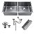 Cuba Dupla Inox Quadrada Cozinha Pia Gourmet Prata 75x41 - Imagem 1