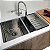 Cuba Dupla Inox Quadrada Cozinha Pia Gourmet Prata 75x41 - Imagem 6