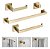 Kit Acessórios Para Banheiro Dourado Luxo Inox Toalhas Papel - Imagem 2