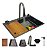 Cuba Preta Gourmet Cascata Cozinha Premium Torneira Completa - Imagem 1