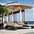 Ombrelone Guarda Sol Praia Jardim Lateral 3m Bege Com Base - Imagem 3