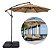 Ombrelone Guarda Sol Praia Jardim Lateral 3m Bege Com Base - Imagem 2