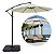 Ombrelone Guarda Sol Praia Jardim Lateral 3m Cinza Claro com Base - Imagem 1