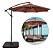 Ombrelone Guarda Sol Praia Jardim Lateral 3m Marrom Com Base - Imagem 1