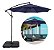 Ombrelone Guarda Sol Praia Jardim Lateral 3m Azul Com Base - Imagem 1