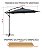 Ombrelone Guarda Sol Praia Jardim Lateral 3 Metros Preto Com Base - Imagem 6