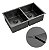 Cuba Dupla Inox Preta Inox 75x41 + Torneira monocomando luxo - Imagem 3