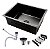 Cuba Gourmet Pia Preta Inox 50x45 + Torneira monocomando - Imagem 4