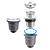 Kit de Sifão + Ralo Inox para Cuba Gourmet Cozinha Prata - Imagem 4