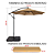 Ombrelone Led Guarda Sol Praia Jardim Lateral 3m + Base 60L - Imagem 6