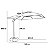 Ombrelone Guardasol Articulado Roma Preto 3x3 com Base 100L - Imagem 7