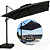 Ombrelone Guardasol Articulado Roma Preto 3x3 com Base 100L - Imagem 1