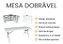 Mesa Dobrável Reforçada Maleta Portatil Camping Praia 1,80m - Imagem 4