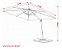 Ombrelone Roman Guarda Sol 2,70m Jardim Premium Suspenso - Imagem 7