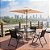 Conjunto Guarda Sol Ombrelone Mesa 4 Cadeiras Piscina Jardim - Imagem 2