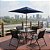 Conjunto Guarda Sol Ombrelone Mesa 4 Cadeiras Piscina Jardim - Imagem 2