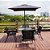 Conjunto Guarda Sol Ombrelone Mesa 4 Cadeiras Piscina Jardim - Imagem 7