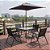 Conjunto Guarda Sol Ombrelone Mesa 4 Cadeiras Piscina Jardim - Imagem 2