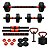 Kit Treino 6 Em 1 Musculação Halteres Kettlebell Barra 10kg - Imagem 1