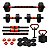 Kit Halteres Treino Peso 20 Kg Anilhas Ajustáveis Musculação - Imagem 1