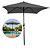 Ombrelone Guarda Sol Central 2 Metros Jardim Quadrado Cinza - Imagem 1