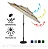 Kit Ombrelone 2,70m 3 Camadas Jardim Piscina Com Base 12kg - Imagem 3
