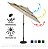 Kit Ombrelone 2,70m 3 Camadas com Base 12kg e Capa Bege Jardim Piscina - Imagem 2