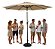 Kit Guarda Sol Ombrelone 3m com Base 12kg Jardim Piscina Bege - Imagem 1