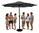 Kit Guarda Sol Ombrelone 3m com Base 12kg Jardim Piscina Cinza Escuro - Imagem 1