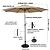 Kit Guarda Sol Ombrelone 3m com Base 12kg Jardim Piscina Verde Escuro - Imagem 2