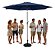 Kit Guarda Sol Ombrelone 3m com Base 12kg Jardim Piscina Azul Escuro - Imagem 1