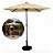 Ombrelone Guarda Sol 2m Quadrado Com Base Jardim Piscina Bege - Imagem 1