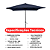Ombrelone Guarda Sol 2m Quadrado Com Base Jardim Piscina Bege - Imagem 4