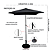 Ombrelone Guarda Sol 2m Quadrado Com Base Jardim Piscina Preto - Imagem 2
