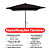Ombrelone Guarda Sol 2m Quadrado Com Base Jardim Piscina Preto - Imagem 5