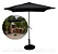 Ombrelone Guarda Sol 2m Quadrado Com Base Jardim Piscina Preto - Imagem 1