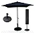 Kit Guarda Sol 2m com Base 12kg e Capa Protetora Jardim Piscina Azul Escuro - Imagem 1