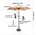 Ombrelone Central 2,30m com Base 12kg E Capa Jardim Piscina Preto - Imagem 2