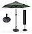 Ombrelone Central 2,30m com Base 12kg E Capa Jardim Piscina Verde Escuro - Imagem 1