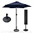 Ombrelone Central 2,30m com Base 12kg E Capa Jardim Piscina Azul Escuro - Imagem 1