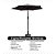 Ombrelone 2,30m Guarda Sol Com Mesa E Base Jardim Piscina Preto - Imagem 2