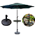Ombrelone Guarda Sol 3 Metros com Mesa e Base 12Kg Verde Escuro - Imagem 1