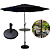 Ombrelone Guarda Sol 3 Metros com Mesa e Base 12Kg Preto - Imagem 1