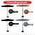 Ombrelone Guarda Sol 3 Metros com Mesa e Base 12Kg Preto - Imagem 2