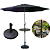 Ombrelone Guarda Sol 3 Metros com Mesa e Base 12Kg Cinza Escuro - Imagem 1