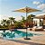 Ombrelone Guarda Sol 3 Metros com Mesa e Base 12Kg Bege - Imagem 3