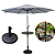 Ombrelone Guarda Sol 3 Metros com Mesa e Base 12Kg Cinza - Imagem 1